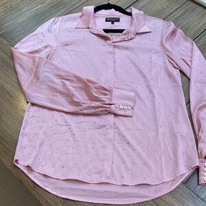 Generation Love Marcello crystal button down blouse in pink